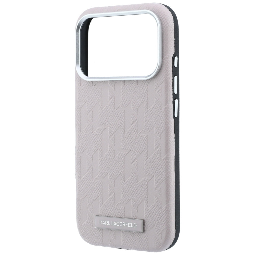 MagSafe Case for Apple iPhone 18 Pro / 17 Pro, Karl Lagerfeld, Grained Mono Resin Logo, Pink