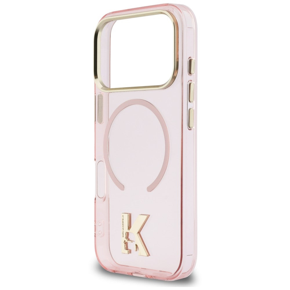 MagSafe Case for Apple iPhone 18 Pro / 17 Pro, Karl Lagerfeld, IML Karl Head Logo, Pink