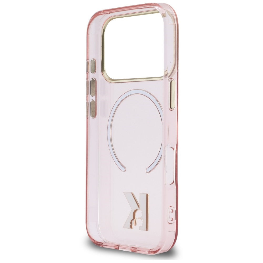 MagSafe Case for Apple iPhone 18 Pro / 17 Pro, Karl Lagerfeld, IML Karl Head Logo, Pink