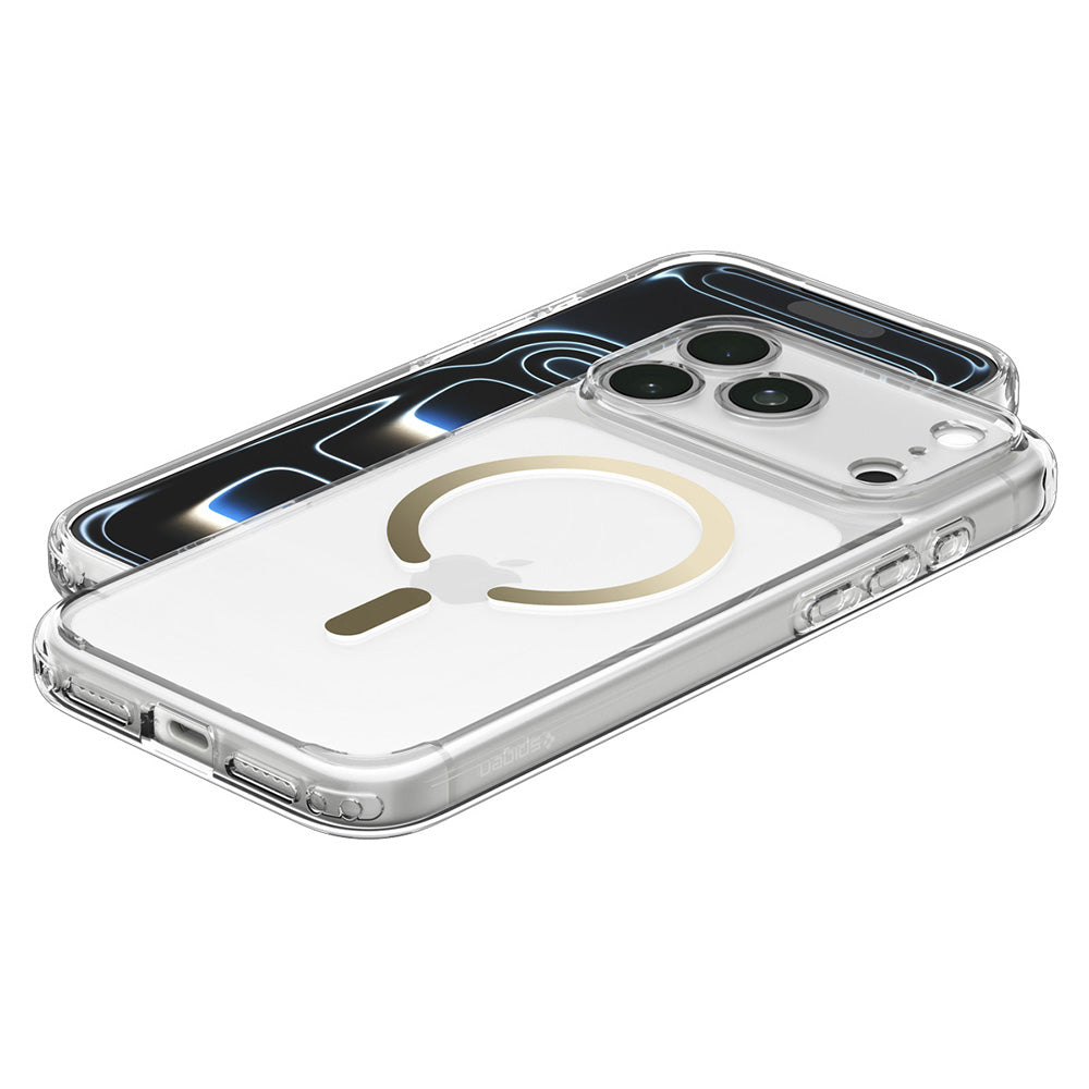 MagSafe Case for Apple iPhone 18 Pro / 17 Pro, Spigen, Ultra Hybrid, Transparent Gold ACS12157
