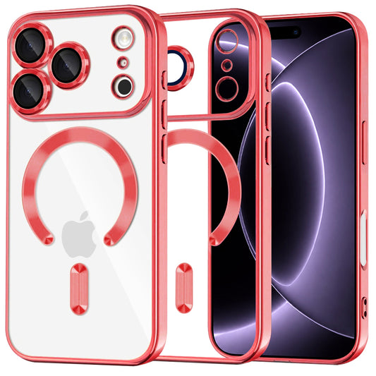 MagSafe Case for Apple iPhone 18 Pro / 17 Pro, Techsuit, Luxury Crystal, Red