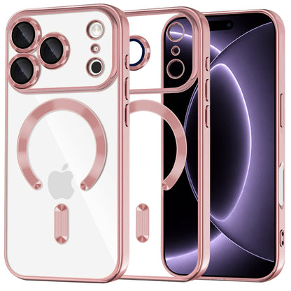 MagSafe Case for Apple iPhone 18 Pro / 17 Pro, Techsuit, Luxury Crystal, Pink