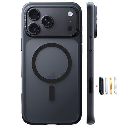 MagSafe Case for Apple iPhone 18 Pro / 17 Pro, Torras, Guardian, Black