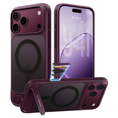 MagSafe Case for Apple iPhone 18 Pro / 17 Pro, Torras, Ostand L1 Guardian, Purple