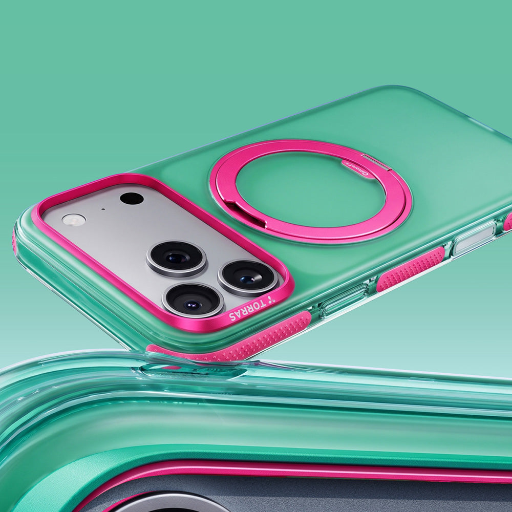 MagSafe Case for Apple iPhone 18 Pro / 17 Pro, Torras, Ostand O3 Hue, Green