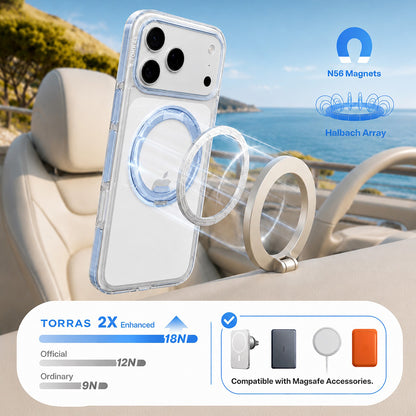 MagSafe Case for Apple iPhone 18 Pro / 17 Pro, Torras, Ostand O3 Light, Blue