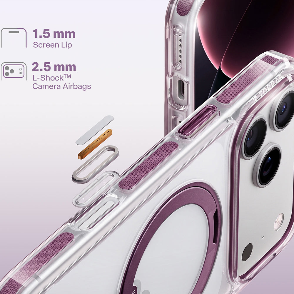 MagSafe Case for Apple iPhone 18 Pro / 17 Pro, Torras, Ostand O3 Light, Purple