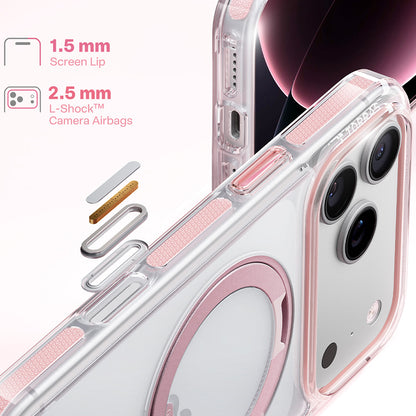 MagSafe Case for Apple iPhone 18 Pro / 17 Pro, Torras, Ostand O3 Light, Pink