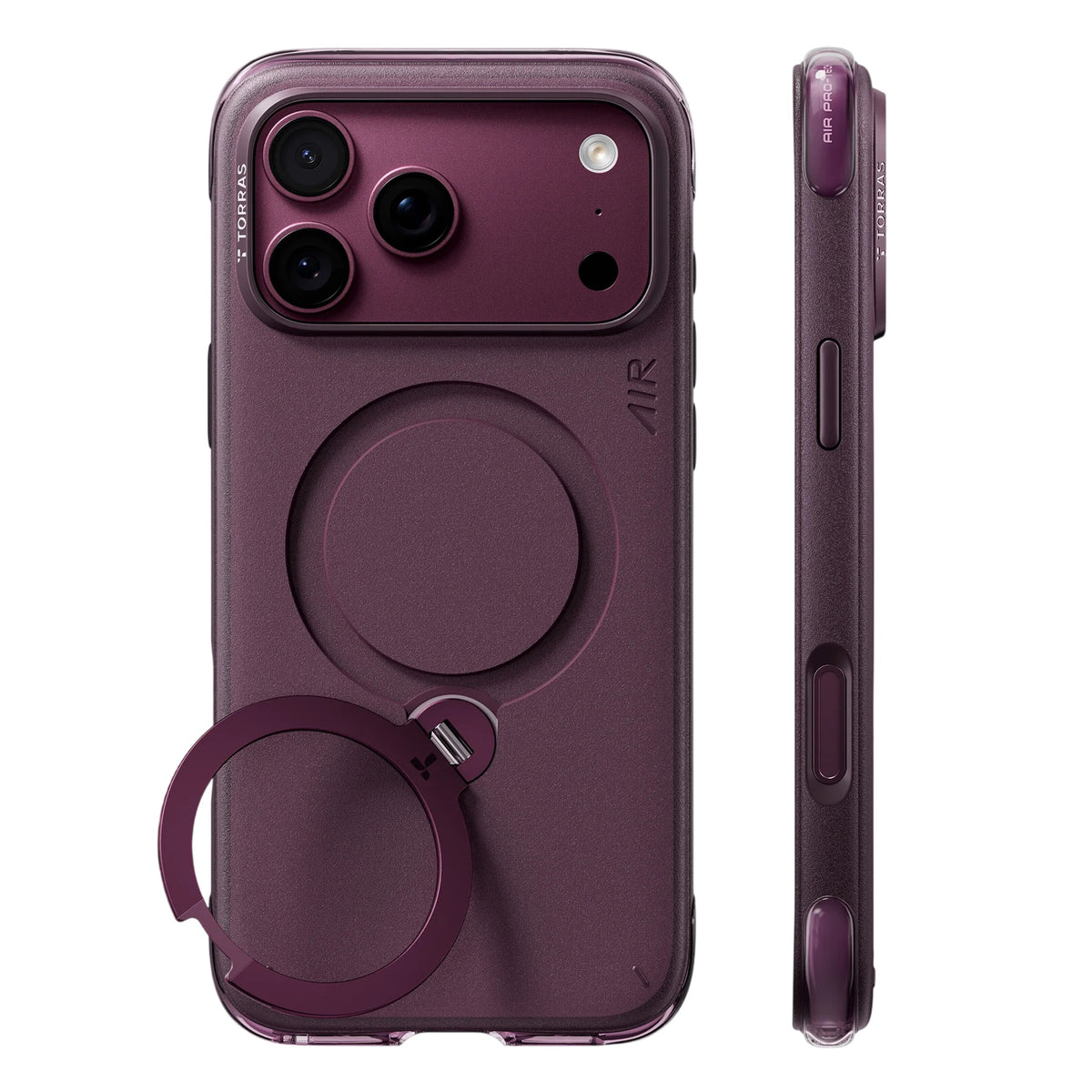 MagSafe Case for Apple iPhone 18 Pro / 17 Pro, Torras, Ostand Q3 Air Essential, Purple