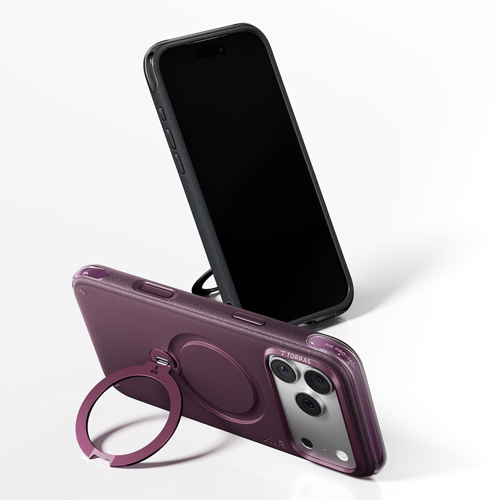 MagSafe Case for Apple iPhone 18 Pro / 17 Pro, Torras, Ostand Q3 Air Essential, Purple