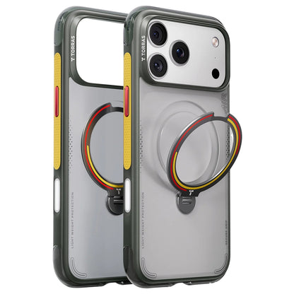 MagSafe Case for Apple iPhone 18 Pro / 17 Pro, Torras, Ostand Q3 Air Football, Gray