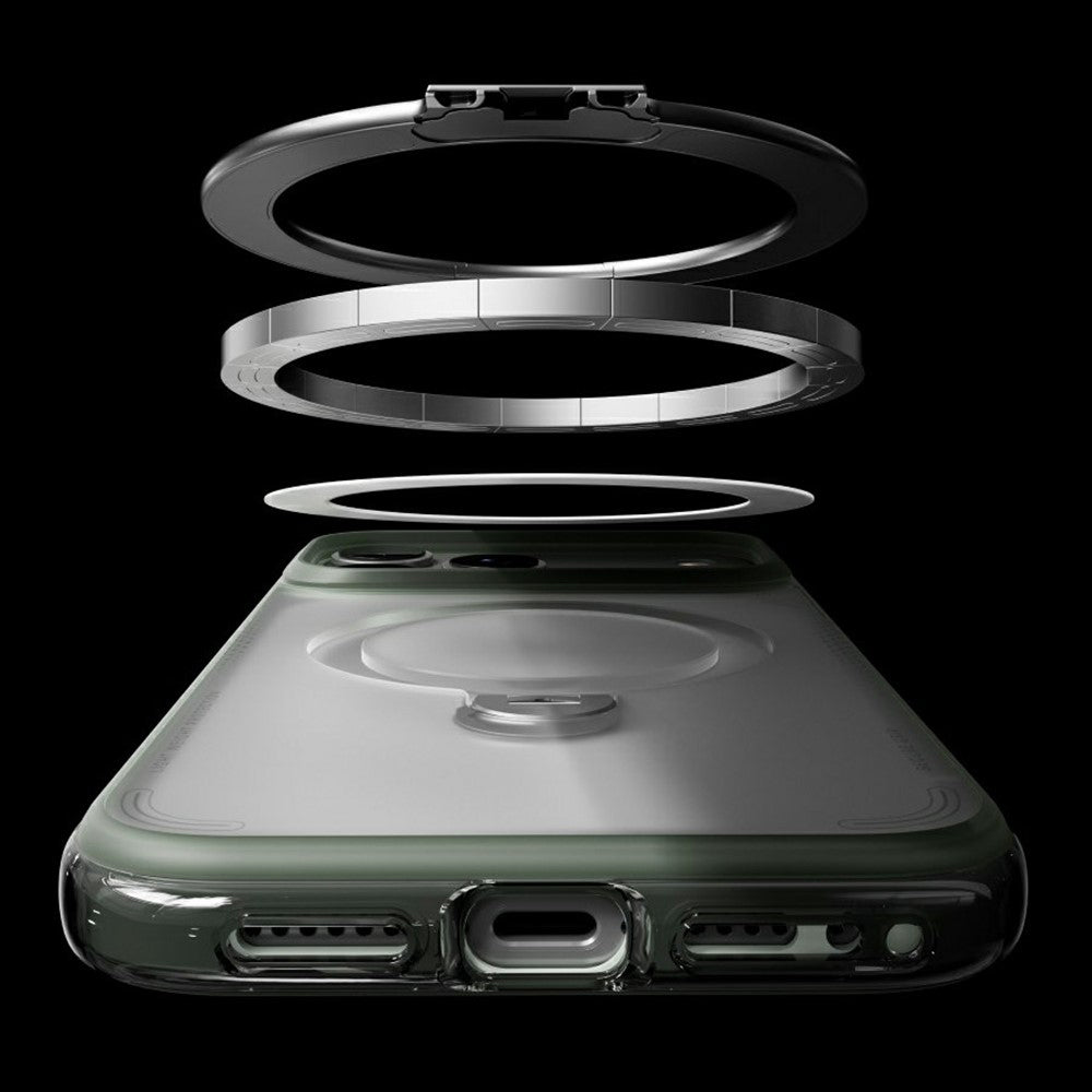 MagSafe Case for Apple iPhone 18 Pro / 17 Pro, Torras, Ostand Q3 Air Football, Gray