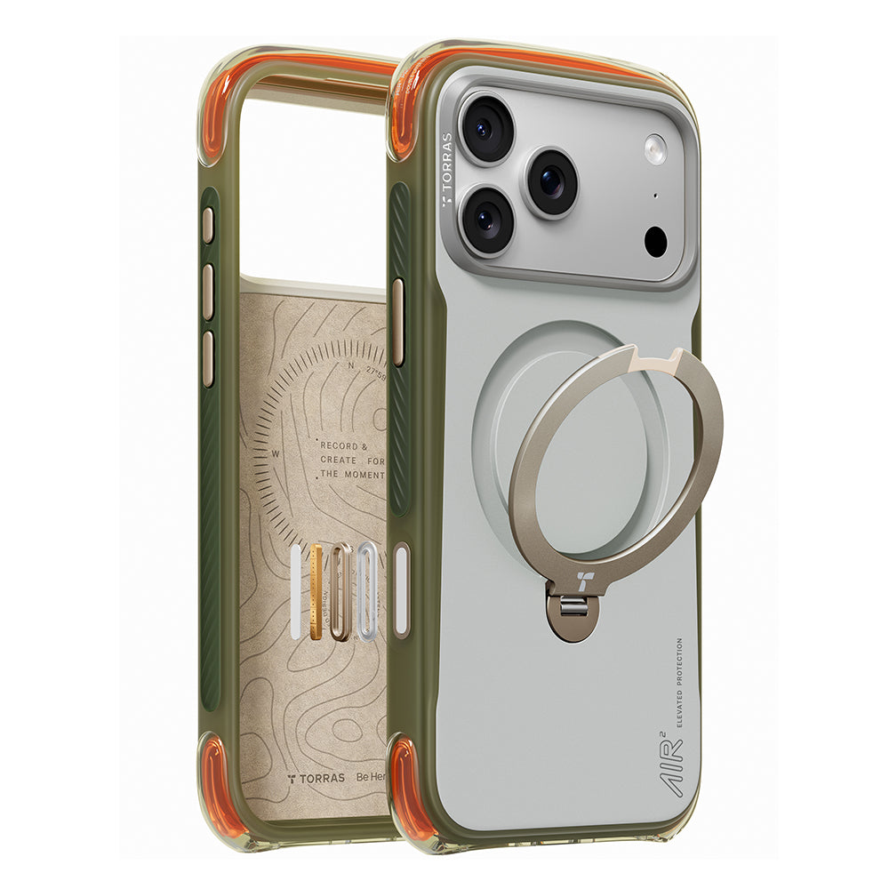 MagSafe Case for Apple iPhone 18 Pro / 17 Pro, Torras, Ostand Q3 Air Pro, White