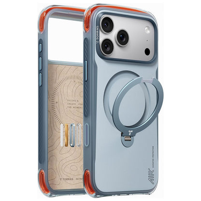 MagSafe Case for Apple iPhone 18 Pro / 17 Pro, Torras, Ostand Q3 Air Pro, Blue