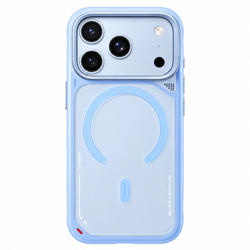 MagSafe Case for Apple iPhone 18 Pro Max / 17 Pro Max, Blueo, Heat Dissipation Stand, Satin Blue