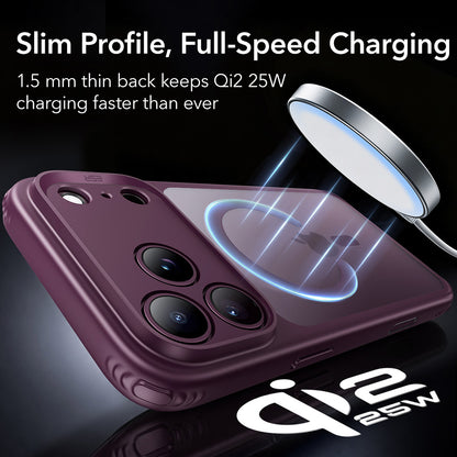 MagSafe Case for Apple iPhone 18 Pro Max / 17 Pro Max, ESR, Classic Hybrid, Dark Satin Burgundy