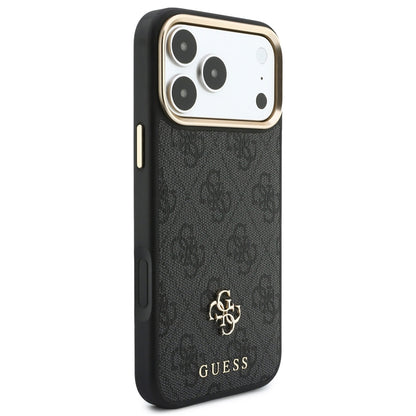MagSafe Case for Apple iPhone 18 Pro Max / 17 Pro Max, Guess, 4G Cardslot & Big Strap, Black