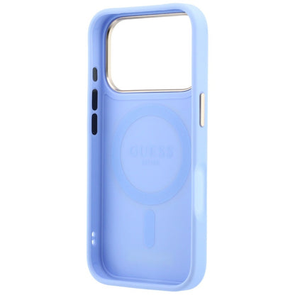 MagSafe Case for Apple iPhone 18 Pro Max / 17 Pro Max, Guess, Grained Ring Stand 360 Classic, Blue