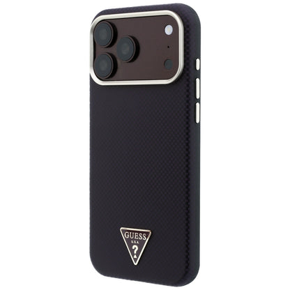 MagSafe Case for Apple iPhone 18 Pro Max / 17 Pro Max, Guess, Kevlar Triangle Logo, Burgundy