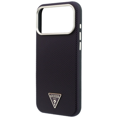 MagSafe Case for Apple iPhone 18 Pro Max / 17 Pro Max, Guess, Kevlar Triangle Logo, Burgundy
