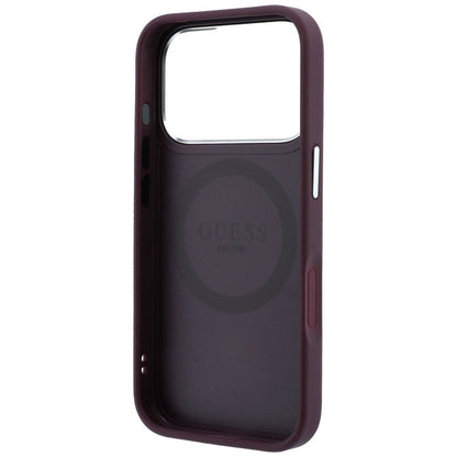 MagSafe Case for Apple iPhone 18 Pro Max / 17 Pro Max, Guess, Triangle Logo, Burgundy