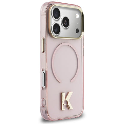 MagSafe Case for Apple iPhone 18 Pro Max / 17 Pro Max, Karl Lagerfeld, IML Karl Head Logo, Pink