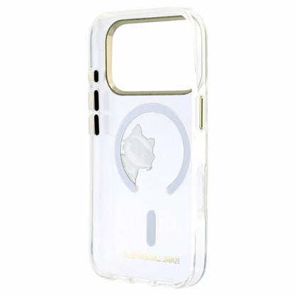 MagSafe Case for Apple iPhone 18 Pro Max / 17 Pro Max, Karl Lagerfeld, IML Peekaboo Print and Metal Frame, Transparent