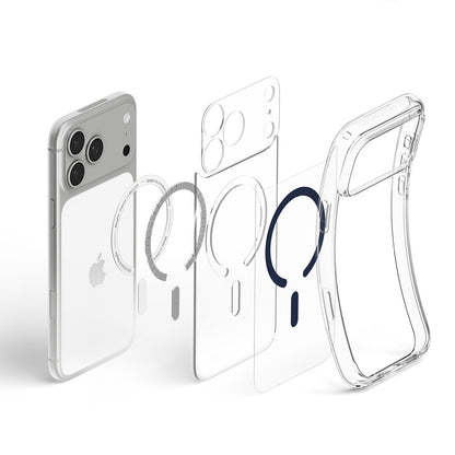 MagSafe Case for Apple iPhone 18 Pro Max / 17 Pro Max, Spigen, Ultra Hybrid, Navy Transparent ACS12121