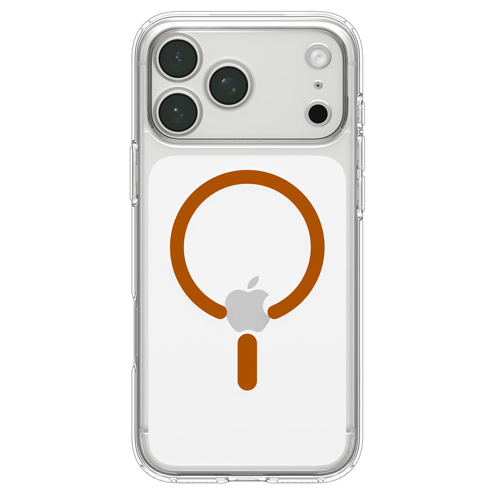 MagSafe Case for Apple iPhone 18 Pro Max / 17 Pro Max, Spigen, Ultra Hybrid, Transparent Orange ACS12122