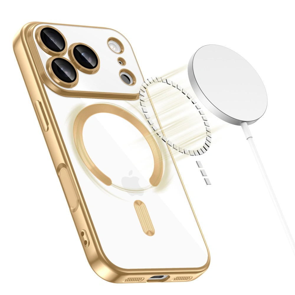 MagSafe Case for Apple iPhone 18 Pro Max / 17 Pro Max, Techsuit, Luxury Crystal, Silver