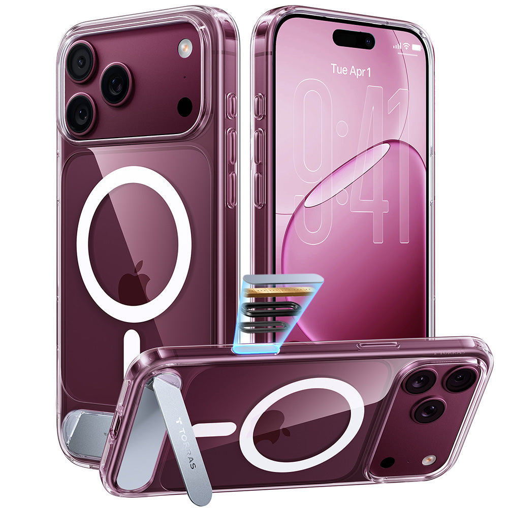 MagSafe Case for Apple iPhone 18 Pro Max / 17 Pro Max, Torras, Ostand L1 Guardian, Transparent