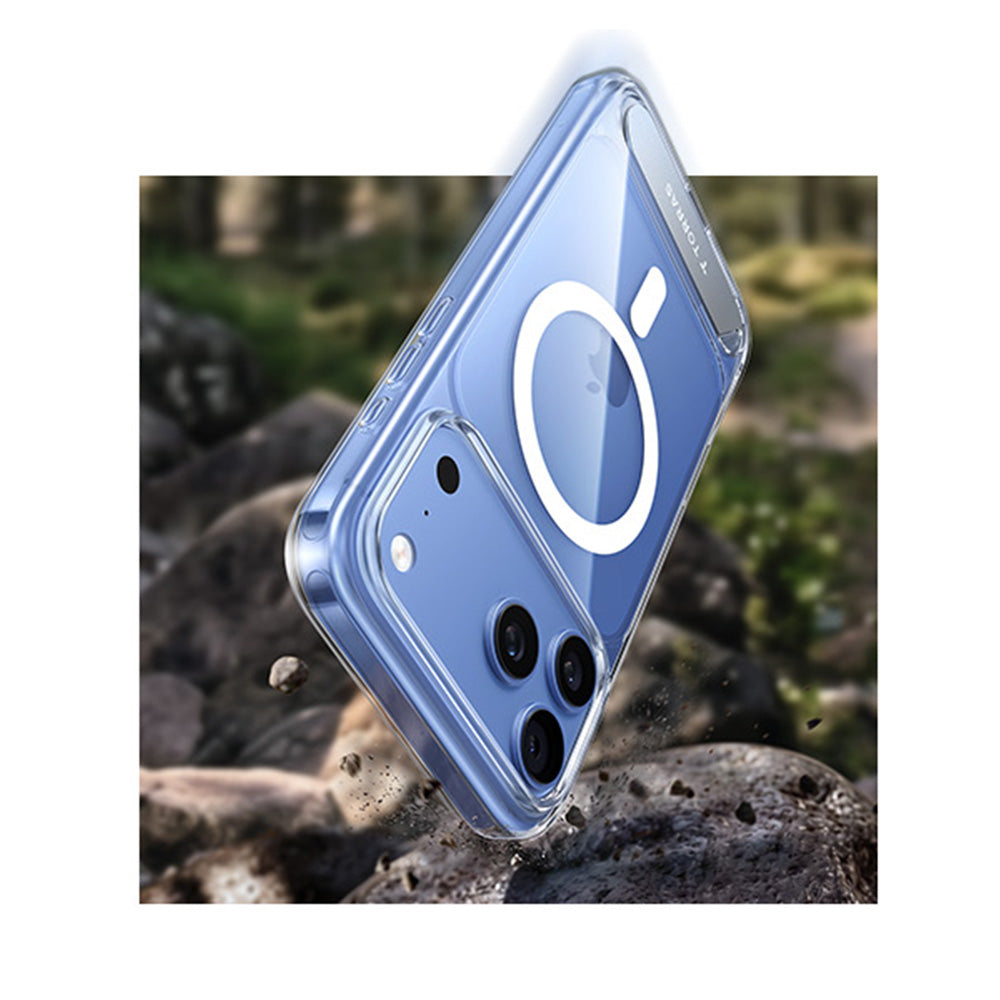 MagSafe Case for Apple iPhone 18 Pro Max / 17 Pro Max, Torras, Ostand L1 Guardian, Transparent