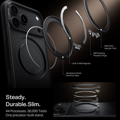 MagSafe Case for Apple iPhone 18 Pro Max / 17 Pro Max, Torras, Ostand O1 Guardian, Black