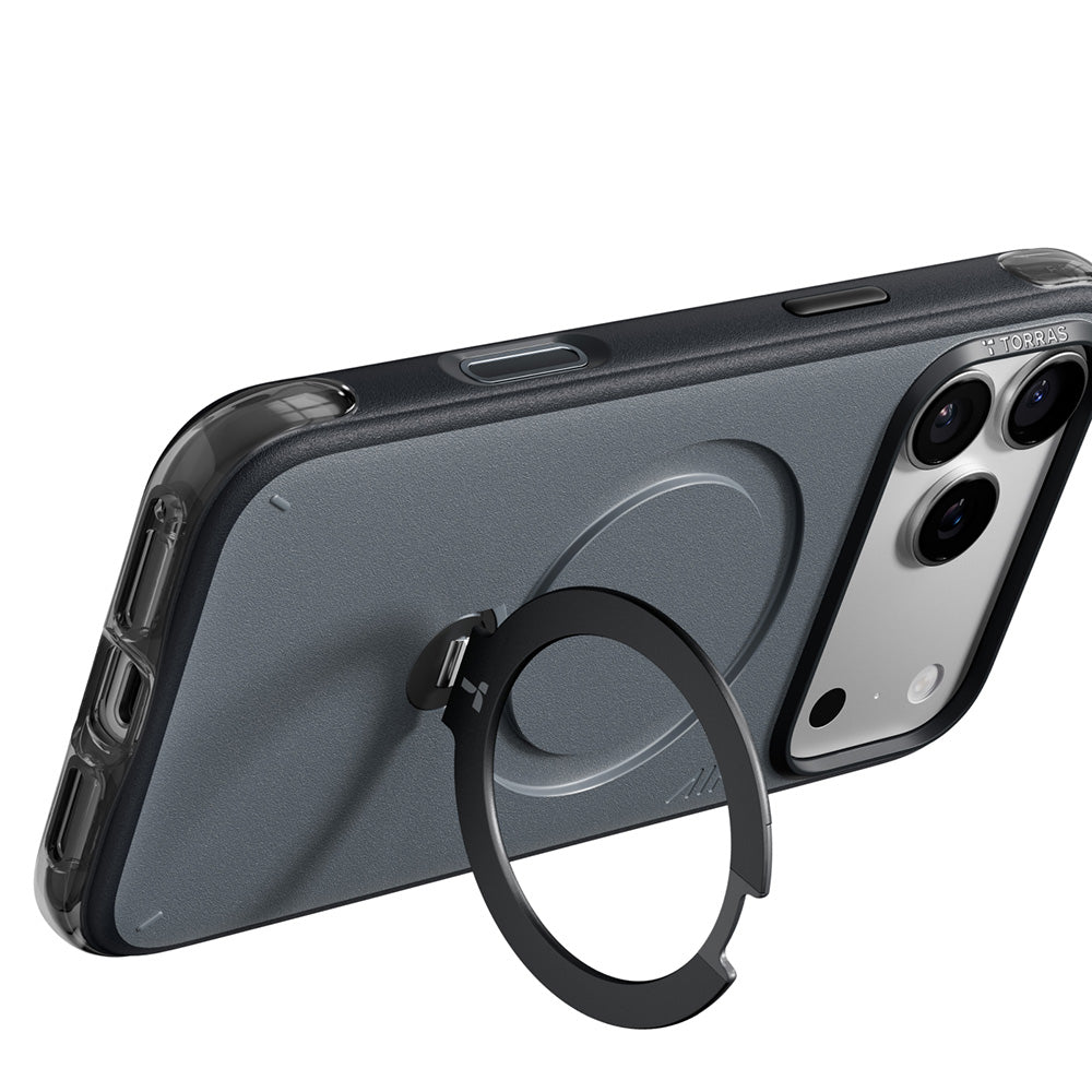 MagSafe Case for Apple iPhone 18 Pro Max / 17 Pro Max, Torras, Ostand Q3 Air Essential, Black