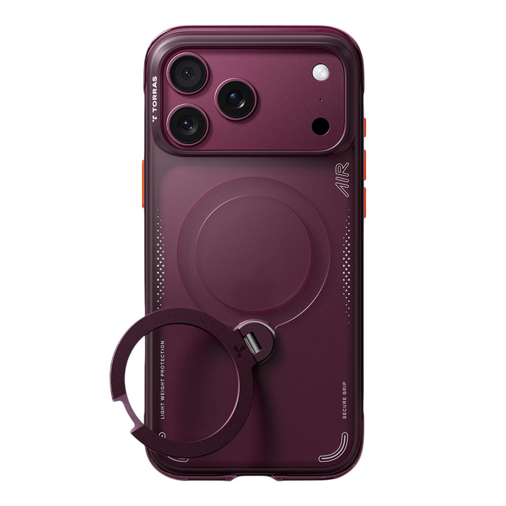 MagSafe Case for Apple iPhone 18 Pro Max / 17 Pro Max, Torras, Ostand Q3 Air, Purple