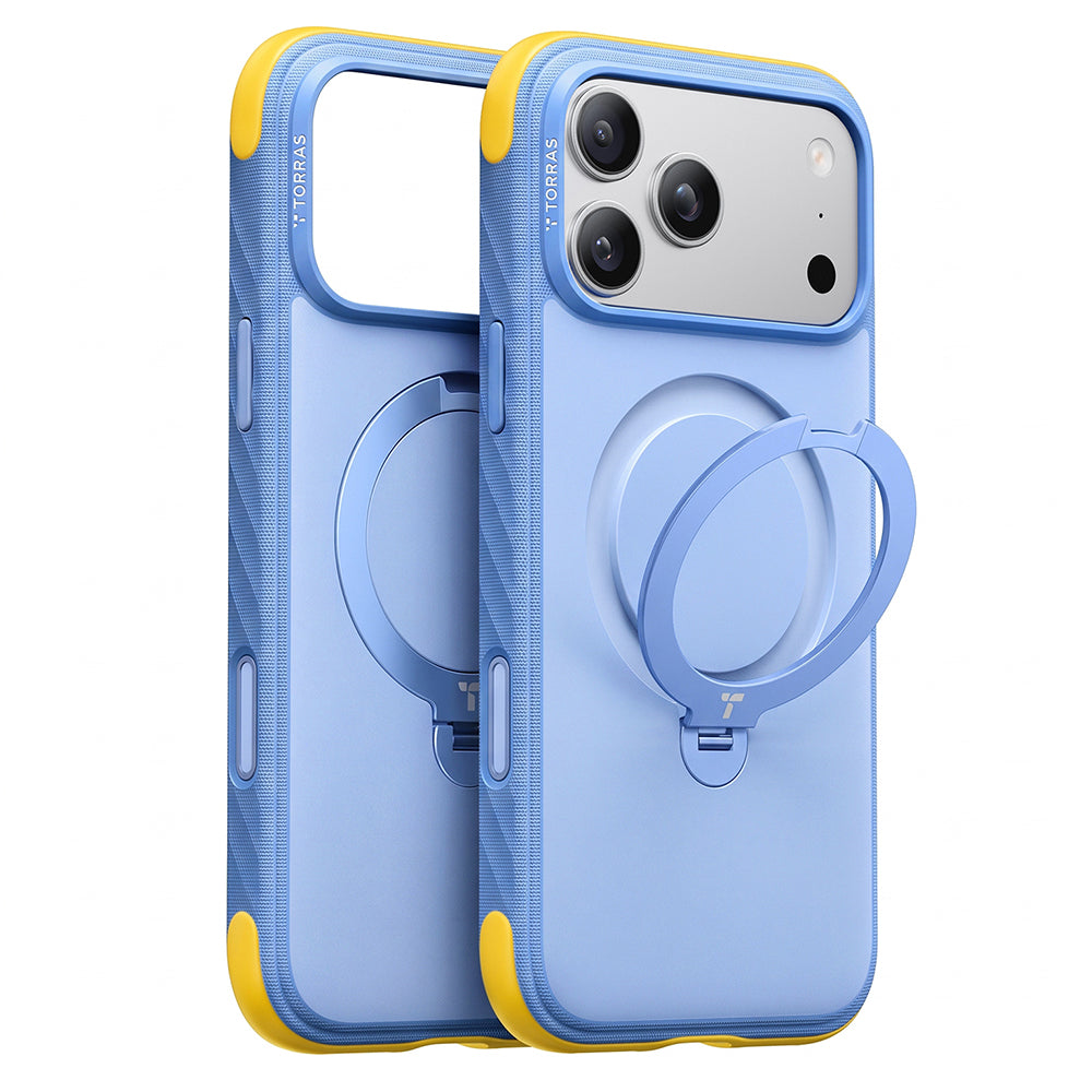 MagSafe Case for Apple iPhone 18 Pro Max / 17 Pro Max, Torras, Ostand Q3 Rugged, Blue