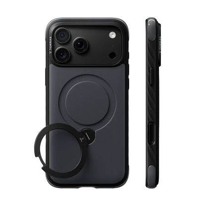 MagSafe Case for Apple iPhone 18 Pro Max / 17 Pro Max, Torras, Ostand Q3 Rugged, Black