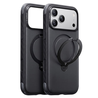 MagSafe Case for Apple iPhone 18 Pro Max / 17 Pro Max, Torras, Ostand Q3 Rugged, Black