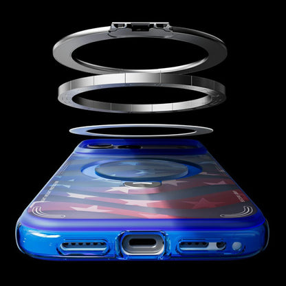 MagSafe Case for Apple iPhone 18 Pro Max / 17 Pro Max, Torras, Ostand Spin Air Football, Blue
