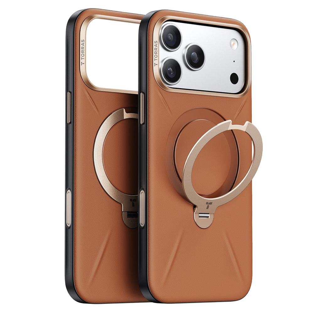 MagSafe Case for Apple iPhone 18 Pro Max / 17 Pro Max, Torras, QPRO Leather, Brown
