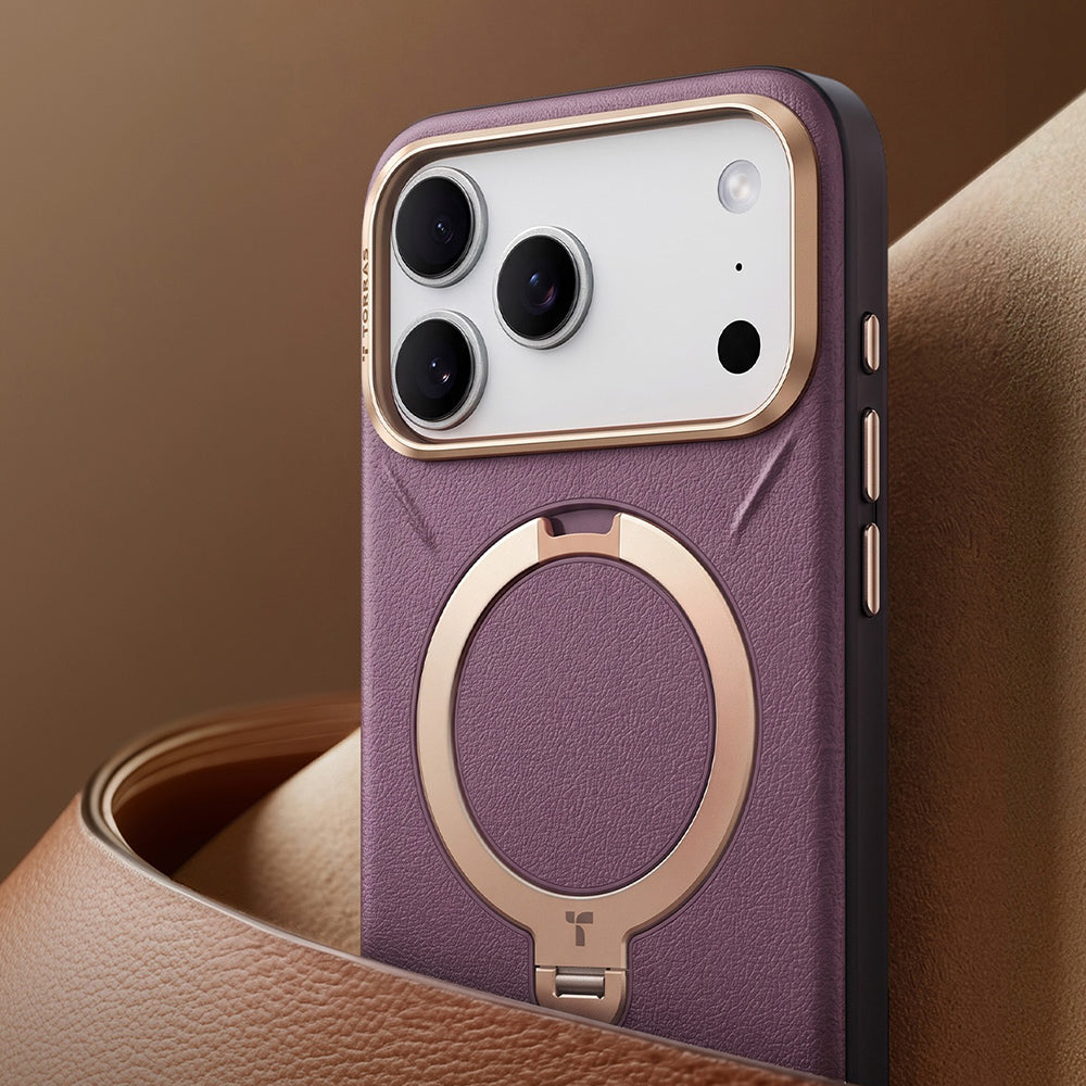 MagSafe Case for Apple iPhone 18 Pro Max / 17 Pro Max, Torras, QPRO Leather, Brown