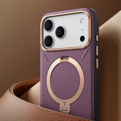 MagSafe Case for Apple iPhone 18 Pro Max / 17 Pro Max, Torras, QPRO Leather, Purple
