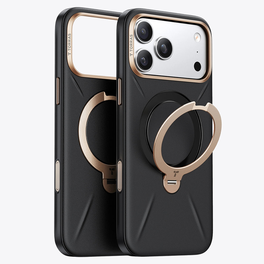 MagSafe Case for Apple iPhone 18 Pro Max / 17 Pro Max, Torras, QPRO Leather, Black