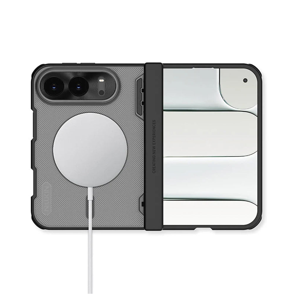 MagSafe Case for Apple iPhone Duo, Nillkin, Super Frosted Shield, Satin Black Transparent