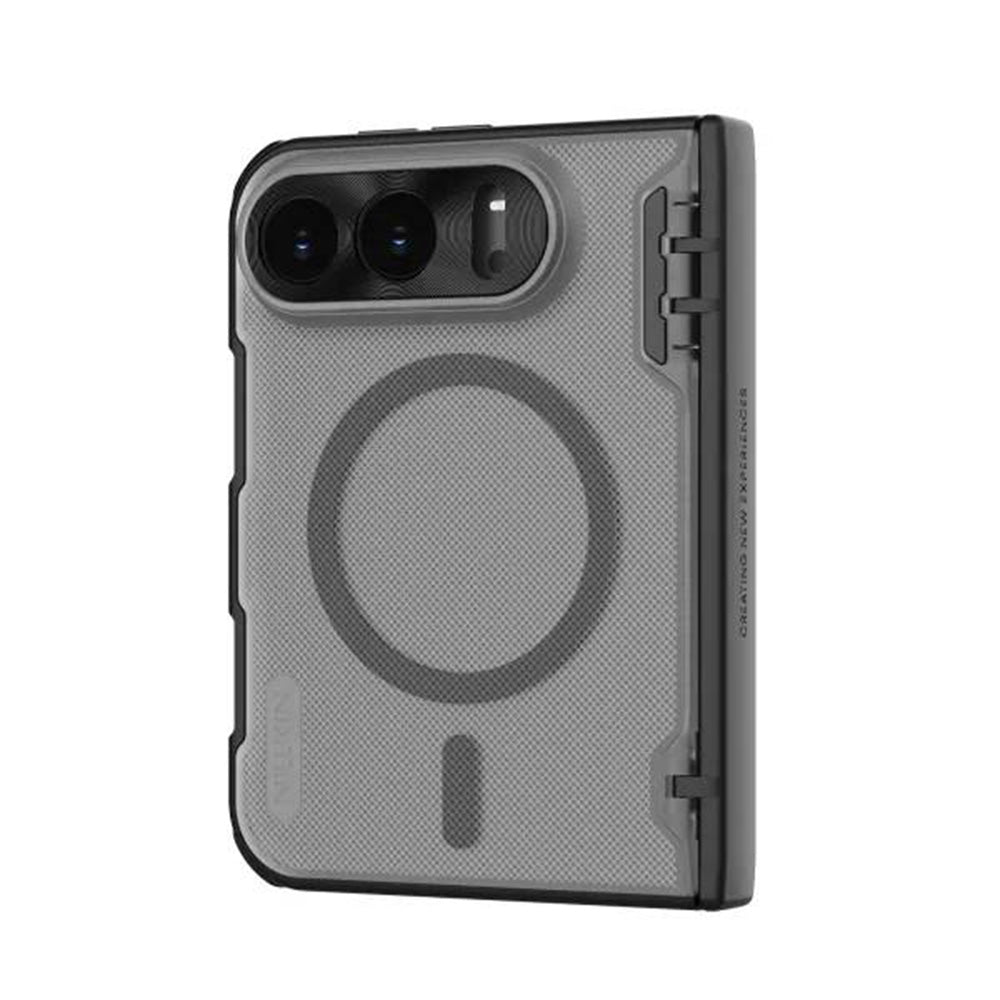 MagSafe Case for Apple iPhone Duo, Nillkin, Super Frosted Shield, Satin Black Transparent