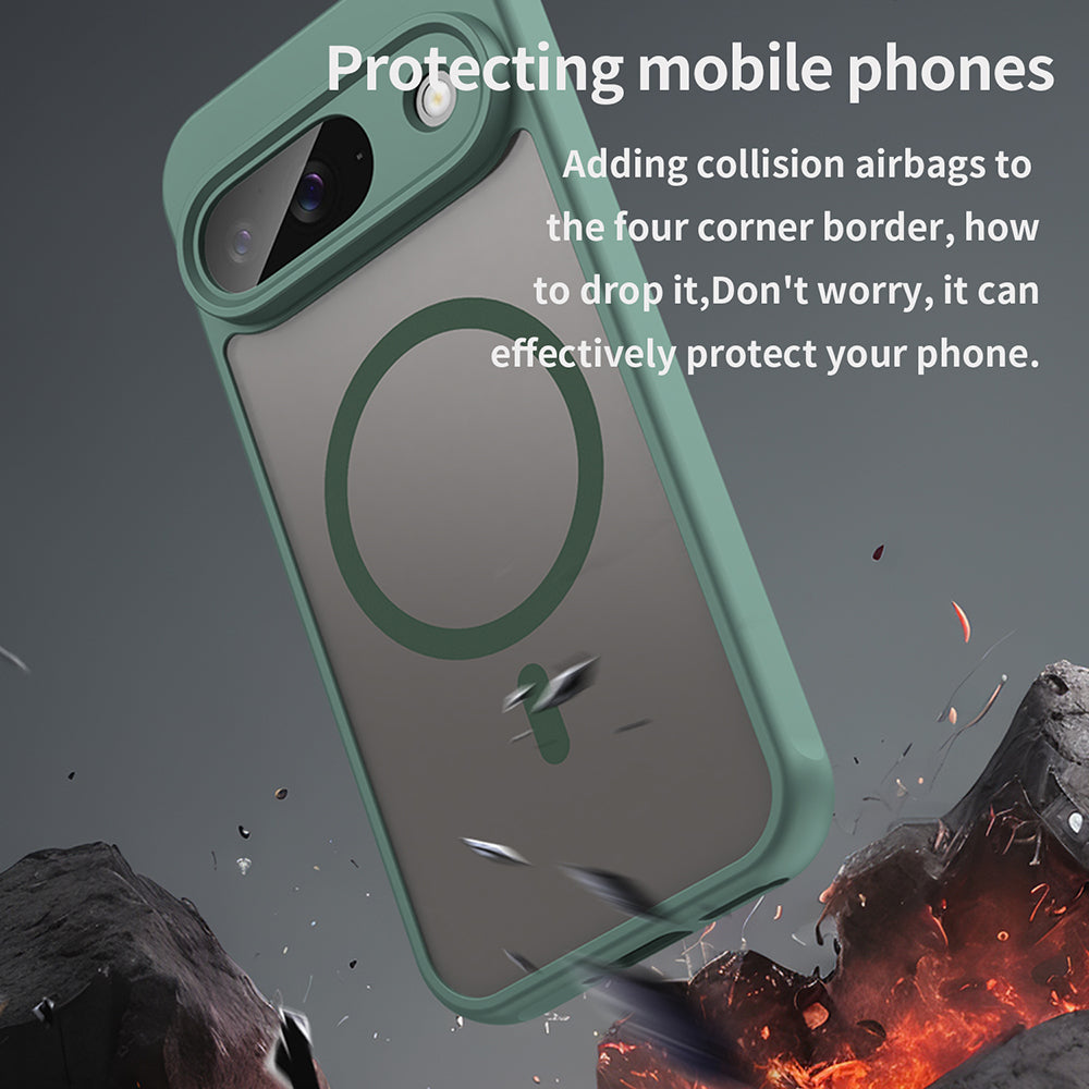 MagSafe Case for Google Pixel 9, Techsuit, HaloFrost II, Green