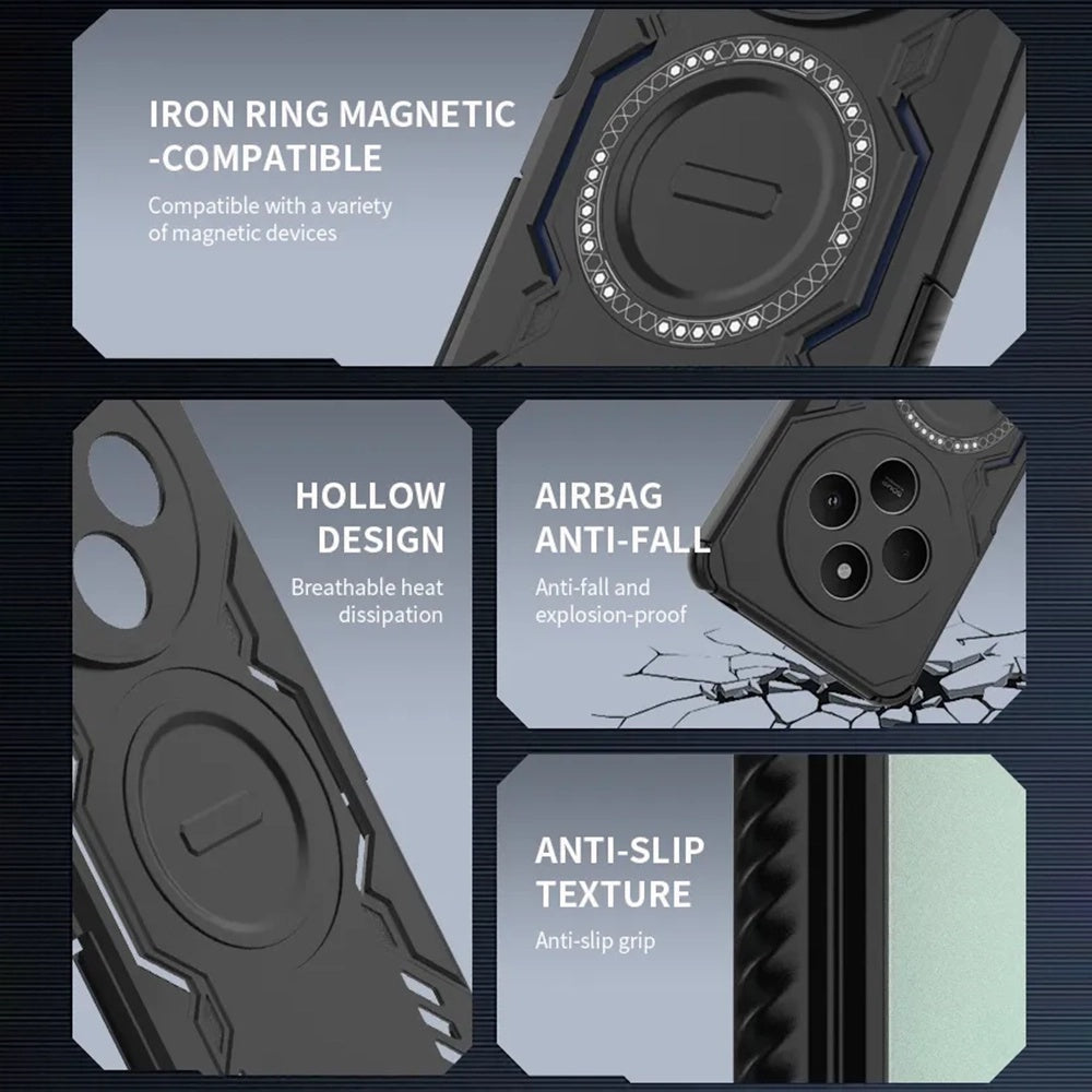 MagSafe Case for Honor 600 Pro, Techsuit, ArmorMag, Black