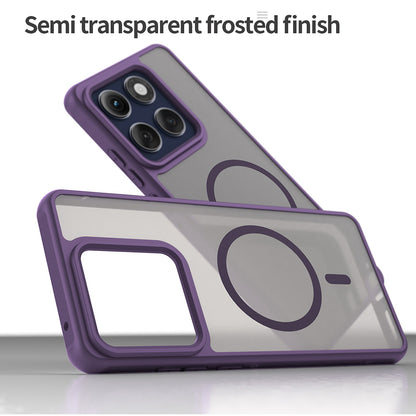 MagSafe Case for Motorola Edge 60 Pro, Techsuit, HaloFrost II (Big Lens Hole), Purple
