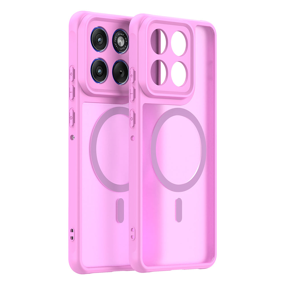 MagSafe Case for Motorola Edge 70, Techsuit, HaloFrost II, Pink