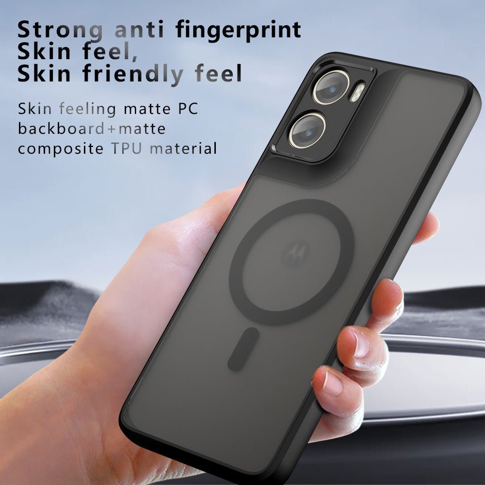 MagSafe Case for Motorola Moto G06, Techsuit, PureFrost, Satin Black